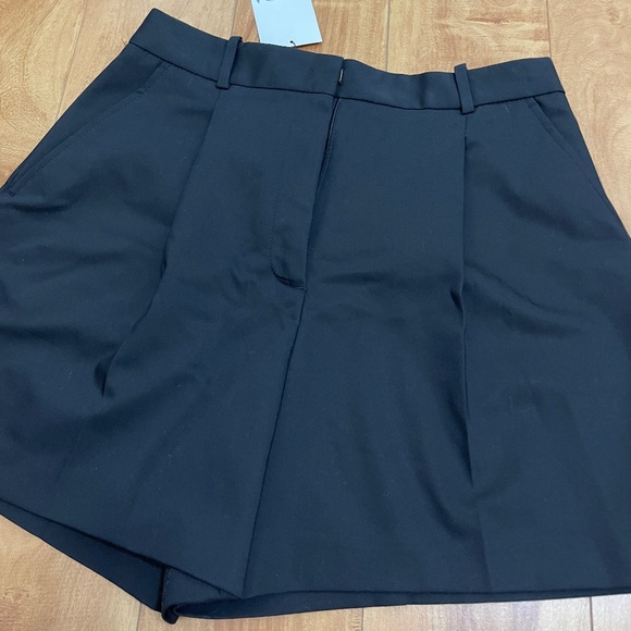 Zara Black High Waisted Tailored Short Trouser New With Tags Medium - Picture 7 of 8